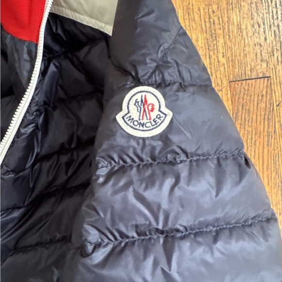 Moncler Navy and White Men's Puffer Jacket Size 5 Large - Picture 6 of 9
